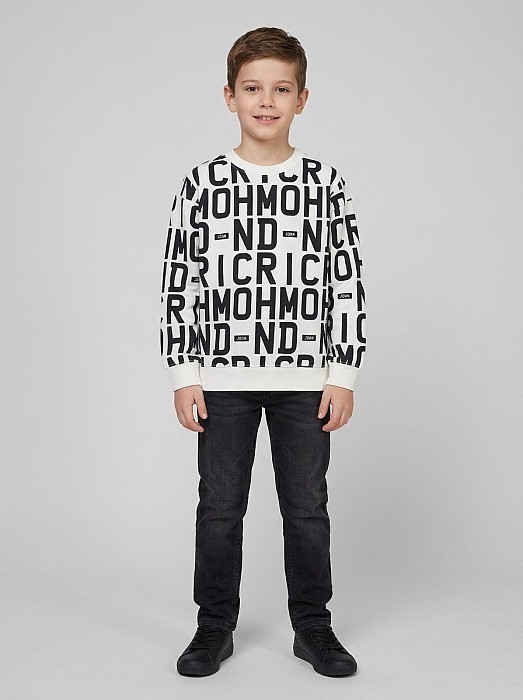 Джемпер для мальчика JOHN RICHMOND Richmond RBP24133FE-L.WHT/BLK/М/24-01