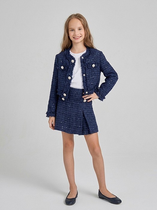 Костюм текстильный для девочки MONIKAMO MONIKAMO JACK-INDIGO/М/25-02