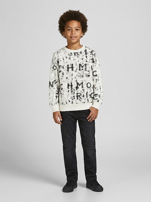 Джемпер для мальчика JOHN RICHMOND Richmond RBP24133FE-GR.WHT/BLK/М/24-01