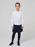 Блузка текстильная для девочки Пьеро серебряная тесьма PICCINO BELLINO Piccino Bellino 05203/М/25-02
