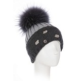 Шапка для девочки Joli Bebe Joli Bebe 5204BFWB-LIGHT GREY/DARK GREY/22-02