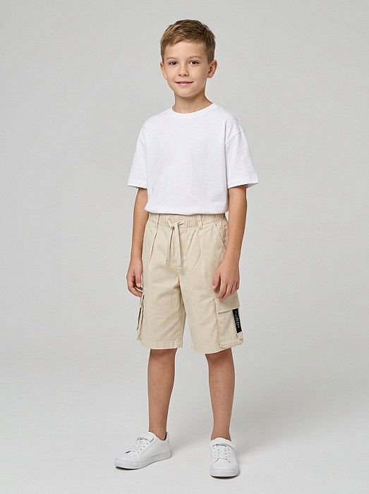 Шорты текстильные для мальчика JOHN RICHMOND Richmond RBP24035BE-BEIGE/М/24-01
