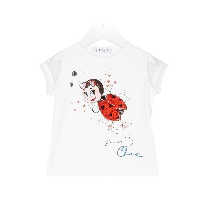 Футболка для девочки Elsy Elsy 6908/0T10/COCCINELLA/19-1