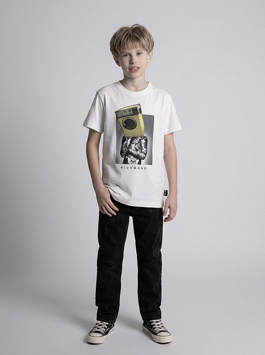 Футболка для мальчика JOHN RICHMOND Richmond RBP24053TS-WHITE/24-01